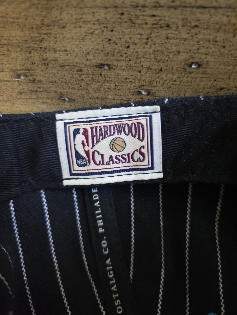 Mitchell & Ness Charlotte Hornets Hardwood Classics Pinstripe Snapback Hat Cap - Picture 8 of 9